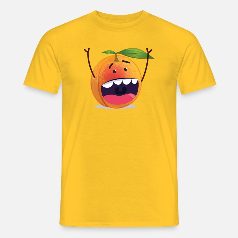 Albicocca fresca | Disegno comico - T-shirt uomo - giallo