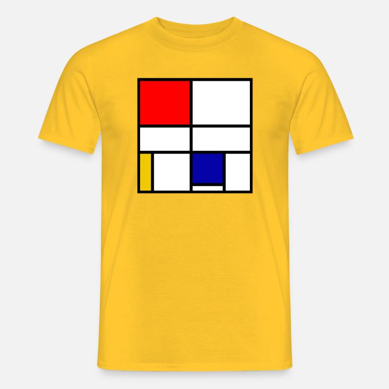 Mondrian 3 - T-shirt uomo - giallo