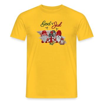 God jul Fröhliche Weihnachten Xmas Design - Männer T-Shirt - Gelb - Vorne - AI Model Male 178 dark (178cm)