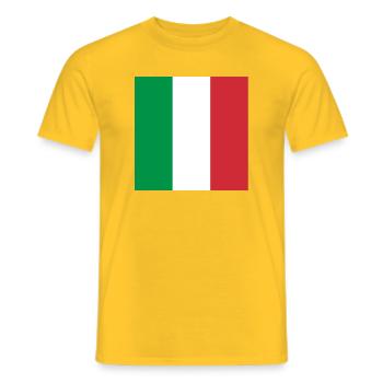 Italien Flagge Mauspad Mauspad Italien - Männer T-Shirt - Gelb - Vorne - AI Model Male 178 dark (178cm)