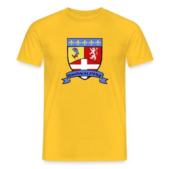 Rhônalpine - Männer T-Shirt - Gelb - Vorne - AI Model Male 178 dark (178cm)