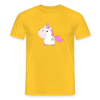 Licorne licorne - T-shirt homme - jaune - Devant - AI Model Male 178 dark (178cm)