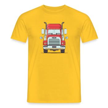 American Truck Laster - T-shirt homme - jaune - Devant - AI Model Male 178 dark (178cm)