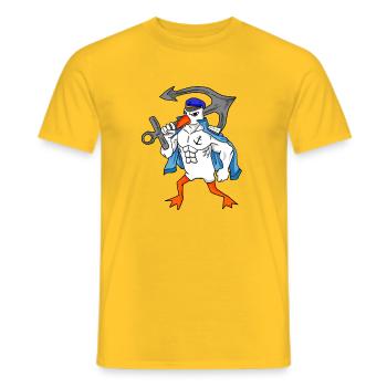 Mouette avec ancre - T-shirt homme - jaune - Devant - AI Model Male 178 dark (178cm)