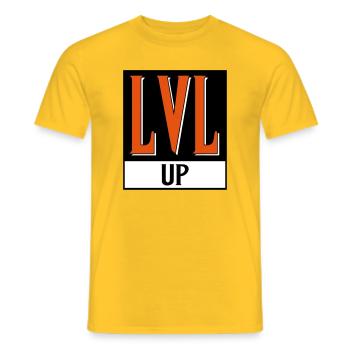 level up nerd cod - Männer T-Shirt - Gelb - Vorne - AI Model Male 178 dark (178cm)