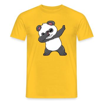 Lustiger Panda - Männer T-Shirt - Gelb - Vorne - AI Model Male 178 dark (178cm)