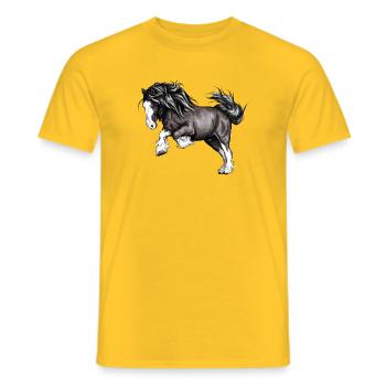 Puissance de cheval - T-shirt homme - jaune - Devant - AI Model Male 178 dark (178cm)