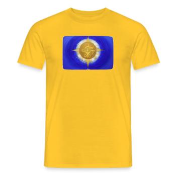 Lumière de la création de la protection divine 1 - T-shirt homme - jaune - Devant - AI Model Male 178 dark (178cm)