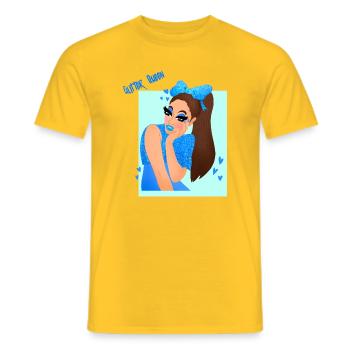 Glitzerkönigin - Männer T-Shirt - Gelb - Vorne - AI Model Male 178 dark (178cm)