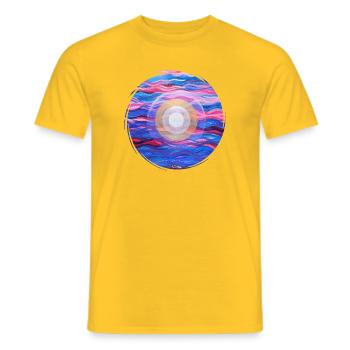 Création Lumière de la Liberté - Sonja Ariel - T-shirt homme - jaune - Devant - AI Model Male 178 dark (178cm)