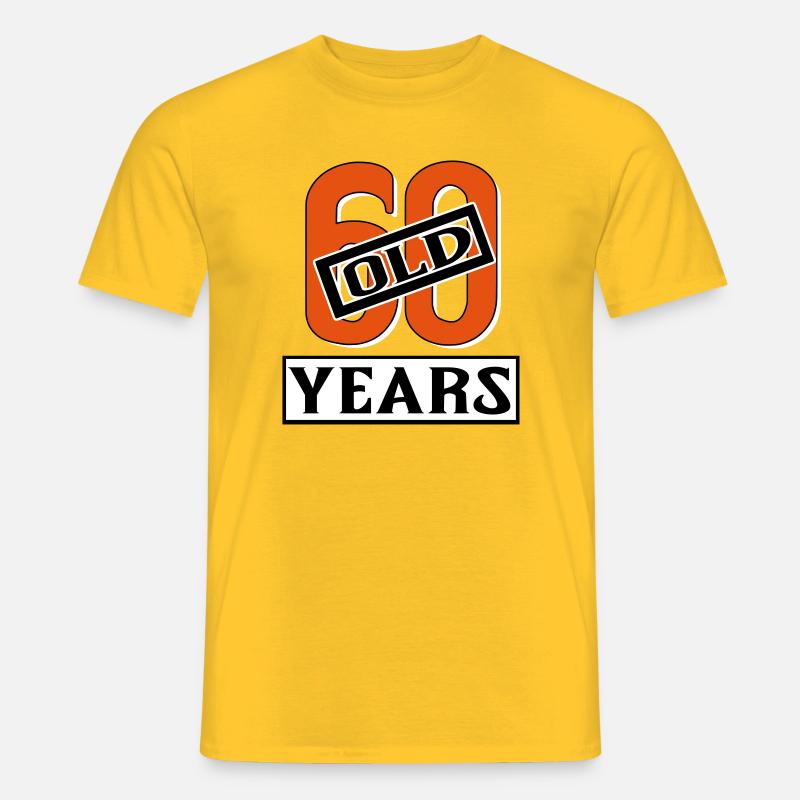 60 years old present sixty - Männer T-Shirt - Gelb