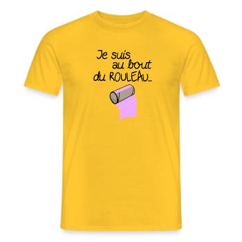 je suis au bout du rouleau - T-shirt homme - jaune - Devant - AI Model Male 178 dark (178cm)