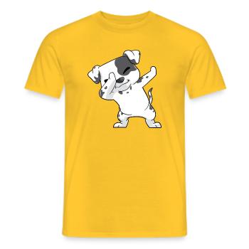 Dalmatian Kawaii - Men's T-Shirt - yellow - Front - AI Model Male 178 dark (178cm)