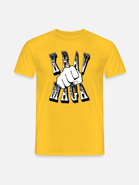 Krav Maga punch - Men's T-Shirt - yellow