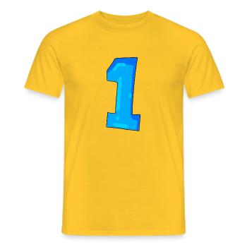 Numéro 1 - T-shirt homme - jaune - Devant - AI Model Male 178 dark (178cm)