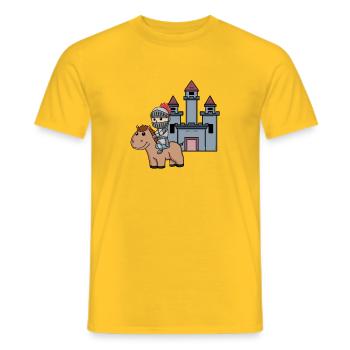 Médiévale Chevalier Château Guerrier - T-shirt homme - jaune - Devant - AI Model Male 178 dark (178cm)