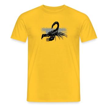 Scorpio Black White Contrast Design - Men's T-Shirt - yellow - Front - AI Model Male 178 dark (178cm)