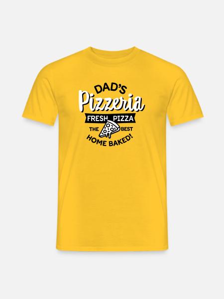 Dad’s Pizzeria Daddy pizza baker cuisine extérieure - T-shirt homme - jaune