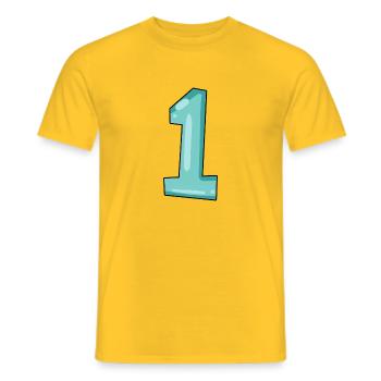 1 - T-shirt homme - jaune - Devant - AI Model Male 178 dark (178cm)