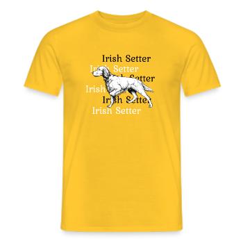 Irish Setter vorstehend - Männer T-Shirt - Gelb - Vorne - AI Model Male 178 dark (178cm)
