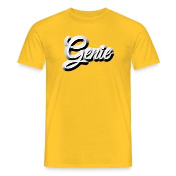 Nerd - GENIE - Männer T-Shirt - Gelb - Vorne - AI Model Male 178 dark (178cm)