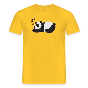 Panda Panda Bear - Men's T-Shirt - yellow - Front - AI Model Male 178 dark (178cm)