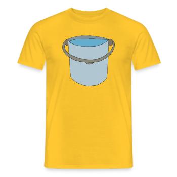 eimer handgemalt Wassereimer - Männer T-Shirt - Gelb - Vorne - AI Model Male 178 dark (178cm)