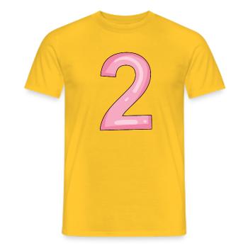 2 rose - T-shirt homme - jaune - Devant - AI Model Male 178 dark (178cm)