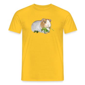 Meerschweinchen Rossi 2 - Männer T-Shirt - Gelb - Vorne - AI Model Male 178 dark (178cm)