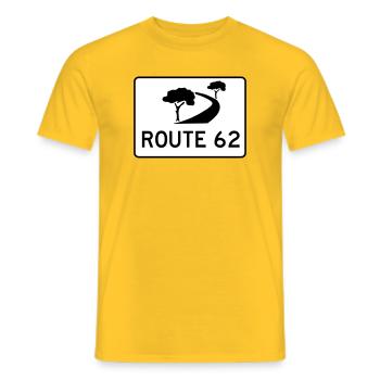 garden route - Men's T-Shirt - yellow - Front - AI Model Male 178 dark (178cm)