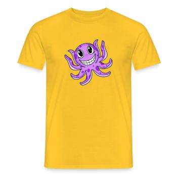 Kraken - Männer T-Shirt - Gelb - Vorne - AI Model Male 178 dark (178cm)