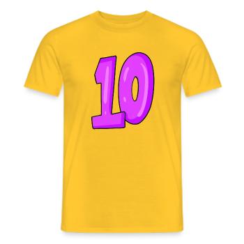 10 - T-shirt homme - jaune - Devant - AI Model Male 178 dark (178cm)
