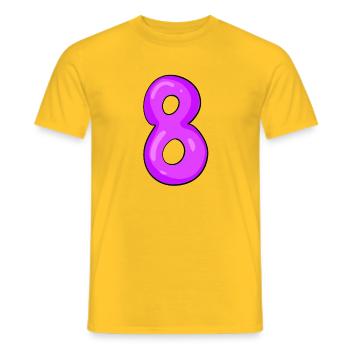 8 - T-shirt homme - jaune - Devant - AI Model Male 178 dark (178cm)