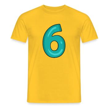 6 - Männer T-Shirt - Gelb - Vorne - AI Model Male 178 dark (178cm)