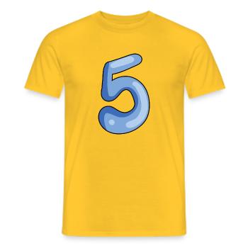 5 - Männer T-Shirt - Gelb - Vorne - AI Model Male 178 dark (178cm)
