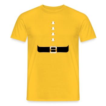 Ceinture dorée Minimal Line Art - T-shirt homme - jaune - Devant - AI Model Male 178 dark (178cm)