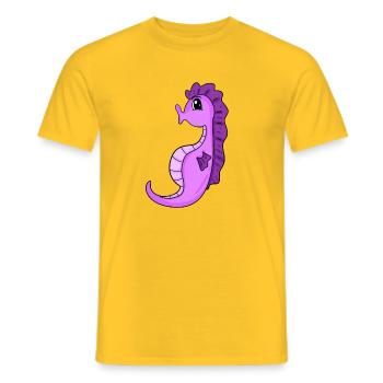 Hippocampe Hippocampe - T-shirt homme - jaune - Devant - AI Model Male 178 dark (178cm)