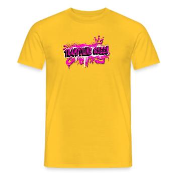 Trampoline Graffiti Queen - T-shirt homme - jaune - Devant - AI Model Male 178 dark (178cm)