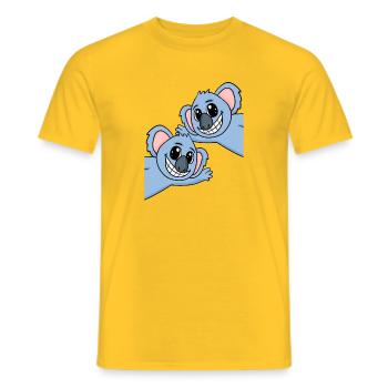 Koala Koalas - Men's T-Shirt - yellow - Front - AI Model Male 178 dark (178cm)