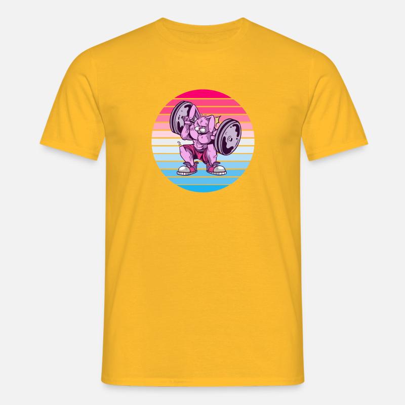 Conception de bodybuilder de lapin - T-shirt Homme - jaune