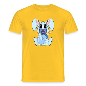 Bébé Garçon Lapin - T-shirt homme - jaune - Devant - AI Model Male 178 dark (178cm)