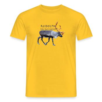 Rudolph - T-shirt homme - jaune - Devant - AI Model Male 178 dark (178cm)