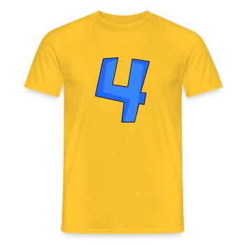 4 - Men's T-Shirt - yellow - Front - AI Model Male 178 dark (178cm)