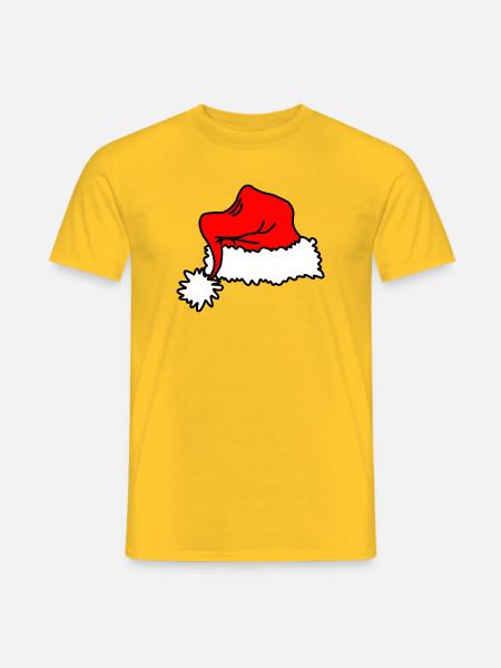 Red Christmas hat - Men's T-Shirt - yellow