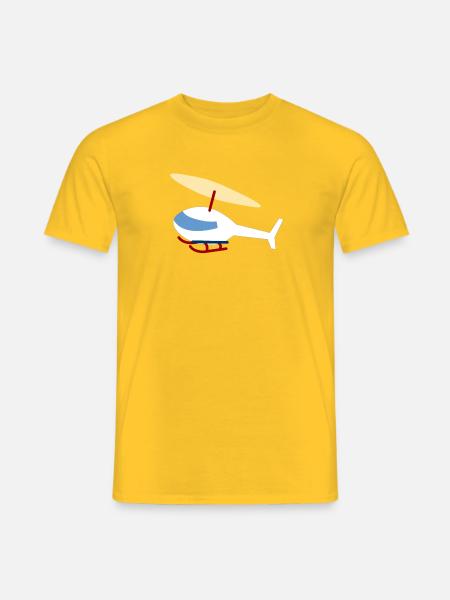 White Helicopter - Men's T-Shirt - yellow