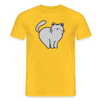 Chats Chats - T-shirt homme - jaune - Devant - AI Model Male 178 dark (178cm)