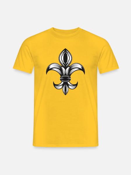 iris stylisé - Fleur-de-Lys - T-shirt homme - jaune