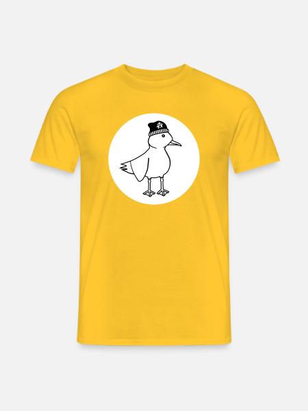 Möwe Anarchie – Freche maritim Hipster Küstenkunst - Männer T-Shirt - Gelb