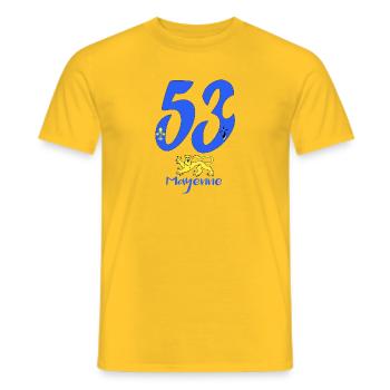 Mayenne - Männer T-Shirt - Gelb - Vorne - AI Model Male 178 dark (178cm)