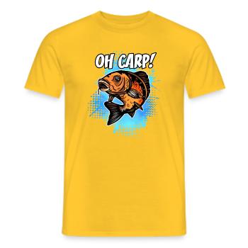 Oh Carpe Drôle de Pêche à la Carpe - T-shirt homme - jaune - Devant - AI Model Male 178 dark (178cm)
